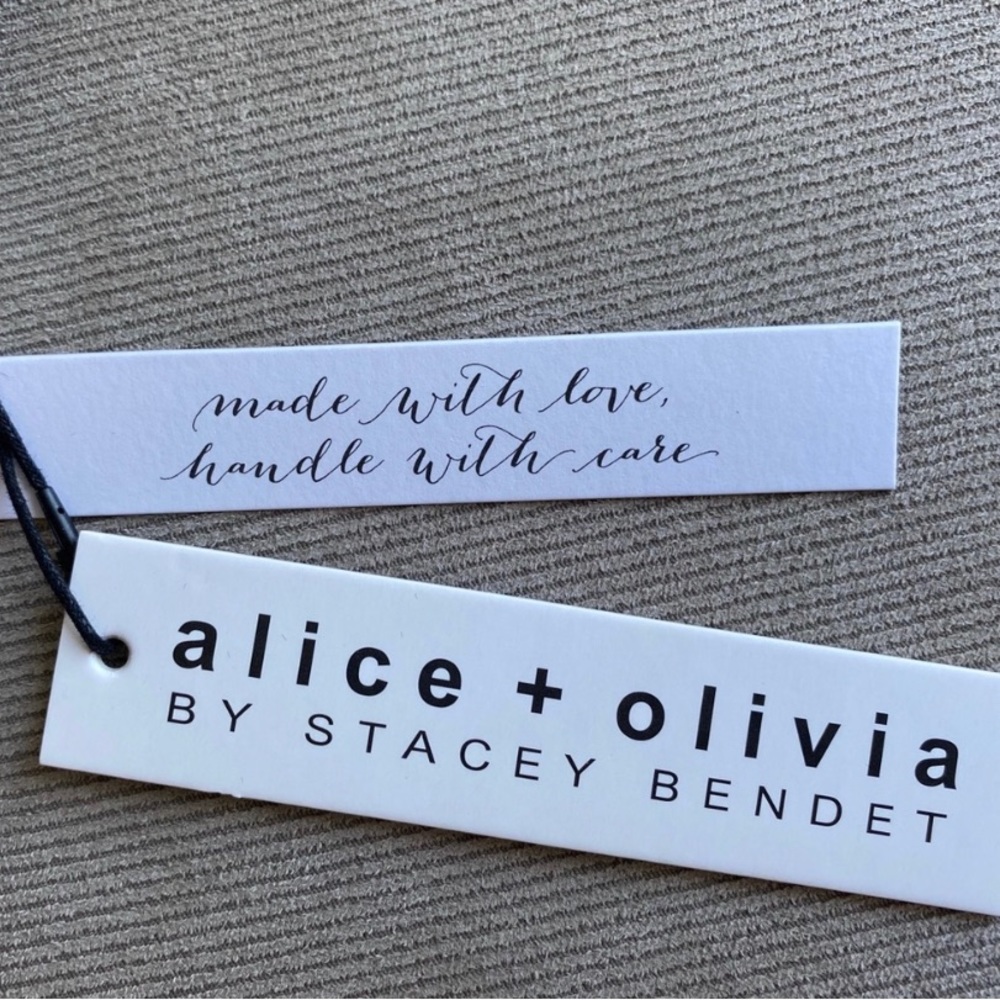 Alice + Olivia NWT Delora Silver Foil Dress - Picture 11 of 12